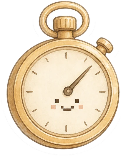 Eine goldene Stoppuhr